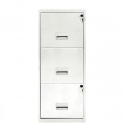 CLASSEUR ÉCONOMIQUE  FAB FR 3 TIROIRS POUR DOSSIERS SUSPENDUS L40 H96 P40 CM BLANC GAR 5 ANS
