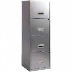CLASSEUR ÉCONOMIQUE FAB FR 4 TIROIRS POUR DOSSIERS SUSPENDUS  L40 H126 P40 CM ALUMINIUM GAR 5 ANS