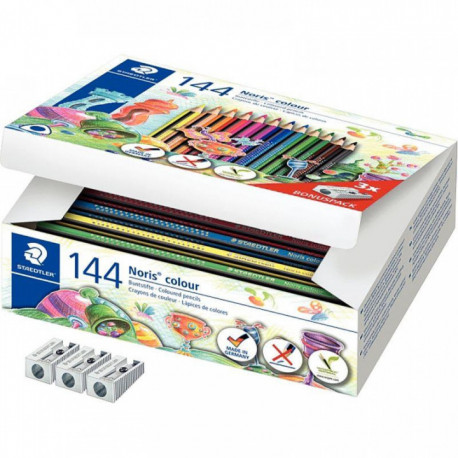 CLASSPACK DE 144 CRAYONS DE COULEUR NORIS COLOUR 187
