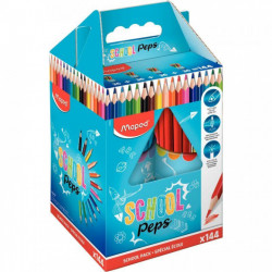 CLASSPACK DE 144 CRAYONS DE COULEUR SCHOOLPEPS