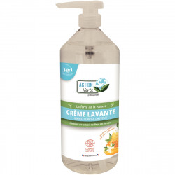 CRÈME LAVANTE FLEUR D'ORANGER ET MIEL FLACON POMPE 1 LITRE 