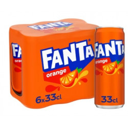 FANTA ORANGE PACK 6 CANETTES 33CL 
