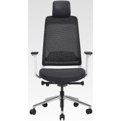 FAUTEUIL FAIRFAX SYNCH.5 POSITI.STRUCTURE BLANCHE- ACC4D SUPPORT LOMBAIRE TRANSL ASS.TETIERE