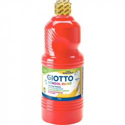 FLACON DE 1 LITRE DE GOUACHE LIQUIDE LAVABLE GIOTTO ROUGE