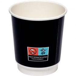 GOBELETS DOUBLE PAROIS NOIR 29 CL PQT25