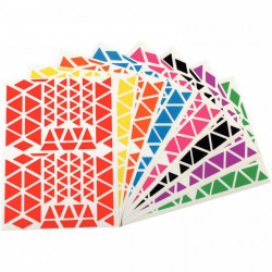 GOMMETTE ADHÉSIVE FORMAT TRIANGLES ASSORTIS PQT1200