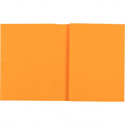 LOT DE 10 PROTÈGES CAHIERS 2 RABATS 24X32CM CARTE LUSTRÉE COLORIS JAUNE