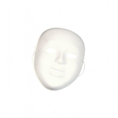 LOT DE 12 MASQUES ENFANTS BLANCS