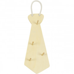 LOT DE 3 CRAVATES PORTE-CLÉS EN BOIS