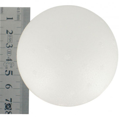 LOT DE 5 BOULES POLYSTYRÈNE STYROPOR BLANCHES 70 MM