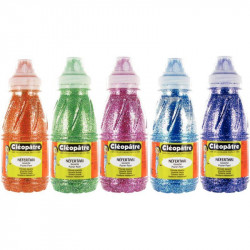 LOT DE 5 FLACONS 250 ML DE PEINTURE PAILLETÉE, ASSORTIMENT 1