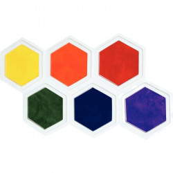 LOT DE 6 ENCREURS DIAMÈTRE 16CM, 6 COULEURS ASSORTIES