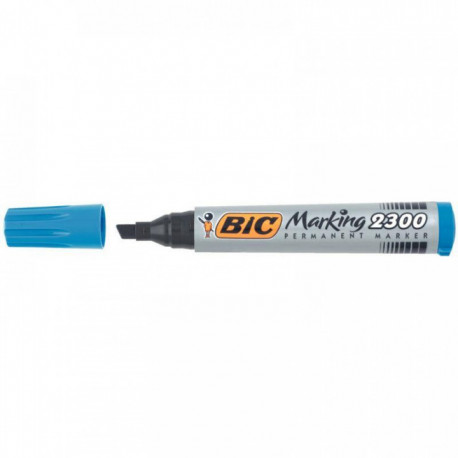 MARQUEUR PERMANENT  BLEU BIC BISEAUTE  2300 8209253