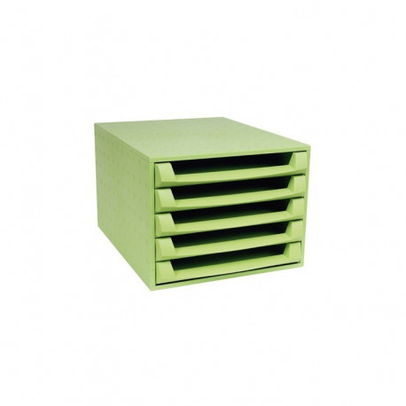 MODULE CLASSEMENT  5 TIROIRS  FOREVER  OUVERTS VERT ANIS MULTIFOR 221102D