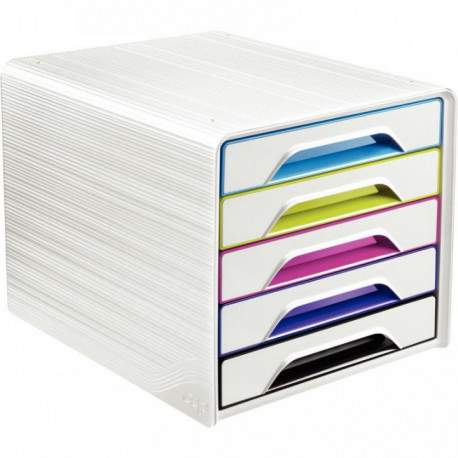 MODULE DE CLASSEMENT   5 TIROIRS SMOOVE ARCTIC MULTICOLOR 1071110921 FAB France L28,8 XH27 X36CM