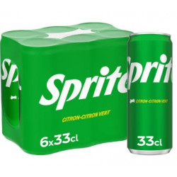PACK 6 CANETTES 33CL SPRITE CITRON/CITRON VERT