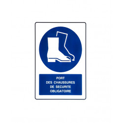 PANNEAU PVC 210X300MM CHAUSSURES DE SECURITE OBLIGATOIRES