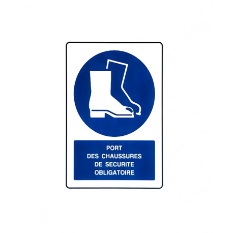 PANNEAU PVC 210X300MM CHAUSSURES DE SECURITE OBLIGATOIRES