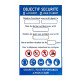 PANNEAU PVC 210X300MM OBJECTIF SECURITE 0 ACCIDENT 0 JOUR D'ARRET