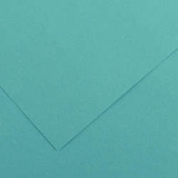 PAQUET DE 10 FEUILLES COLORLINE 50X65 CM 150 G BLEU TURQUOISE