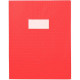 PAQUET DE 30 PROTÈGE-CAHIERS GRAIN 10/100ÈME FORMAT 17 X 22 CM COLORIS ROUGE