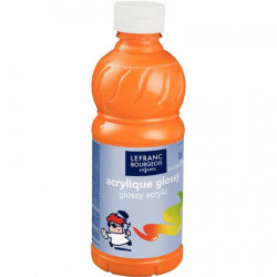 PEINTURE ACRYLIQUE BRILLANTE GLOSSY 500ML JAUNE D'OR LEFRANC BOURGEOIS