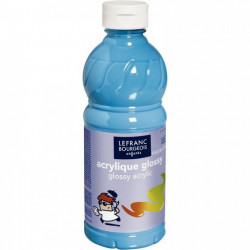 PEINTURE ACRYLIQUE BRILLANTE GLOSSY 500ML TURQUOISE LEFRANC BOURGEOIS