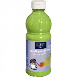 PEINTURE ACRYLIQUE BRILLANTE GLOSSY 500ML VERT ANIS LEFRANC BOURGEOIS