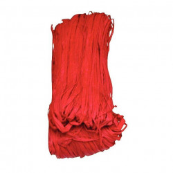 PELOTE DE 50 G DE RAPHIA VÉGÉTAL  ROUGE