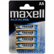 PILES ALCALINE  AA LR06  PQT4 MAXELL TOP PRIX